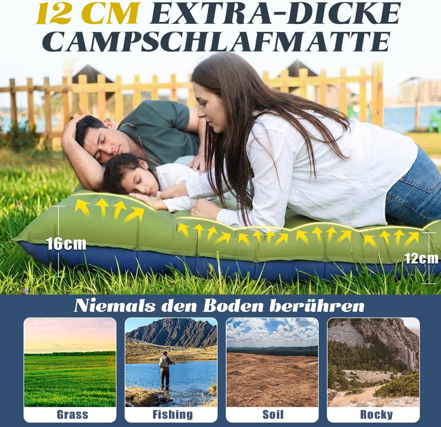 Dubbele Slaapmat 2 Pers. 12cm Dik - 34% Korting!