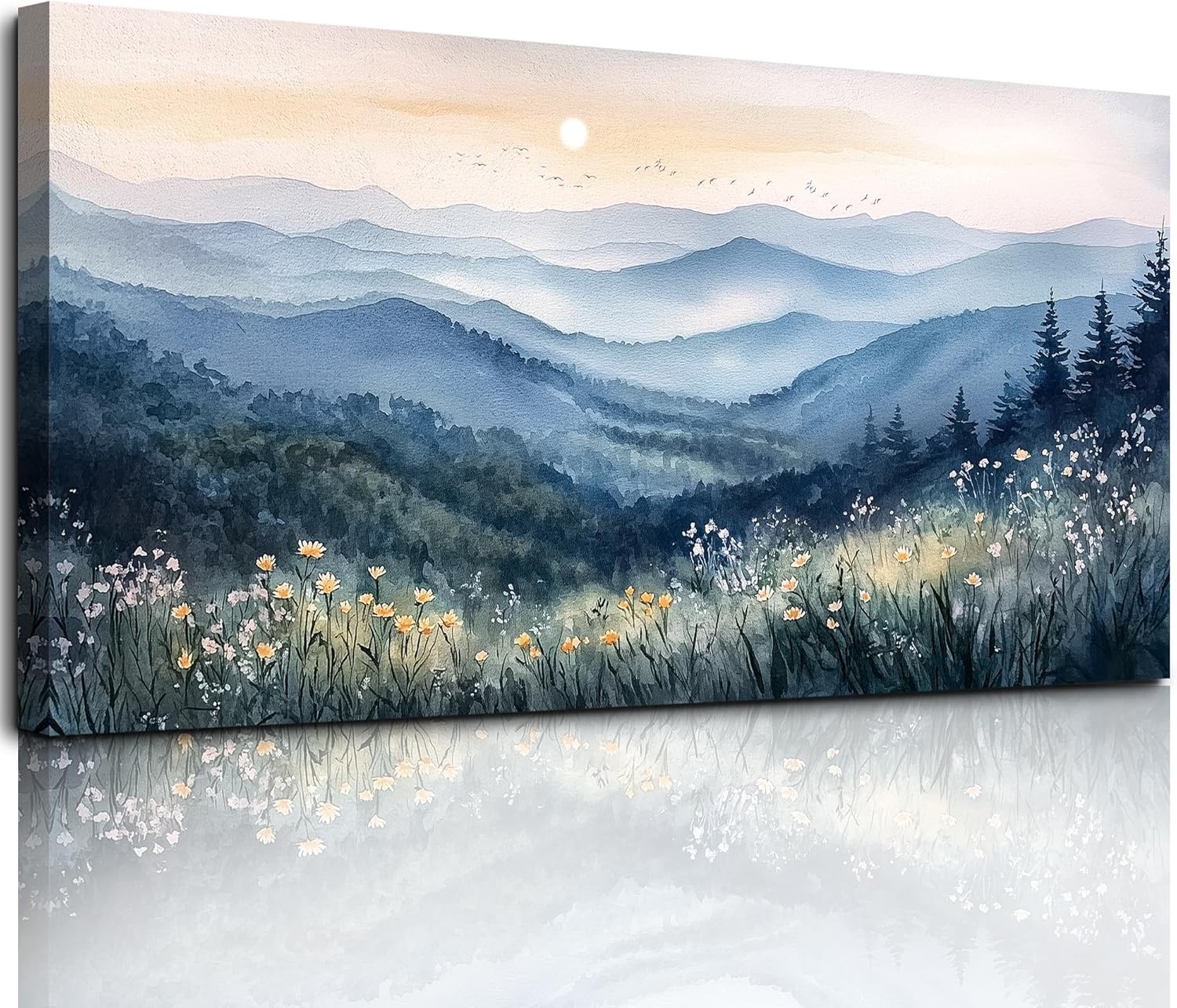 Set van 3 Moderne Canvas Schilderijen - Rode Bloemen (29% Korting)