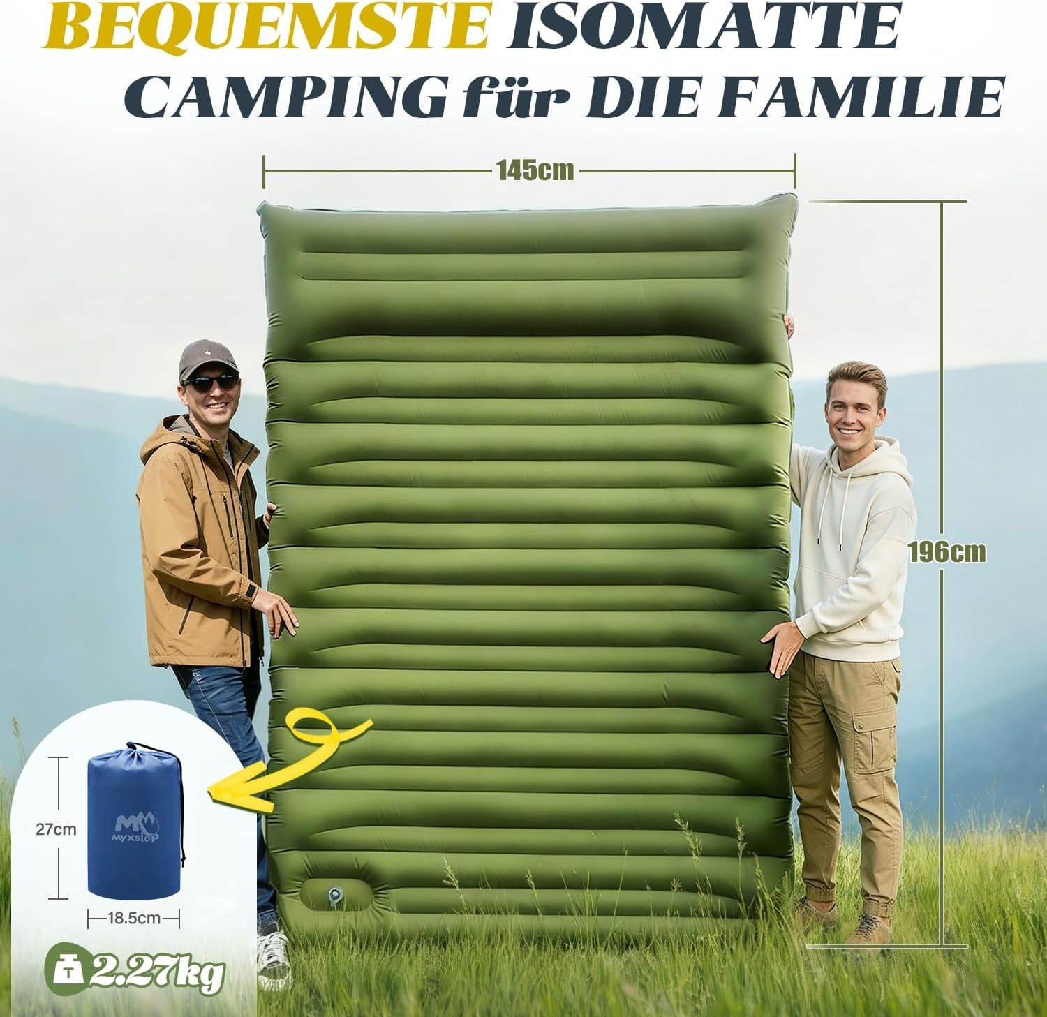 Zelfopblazende Slaapmat 2p - 12cm Dik - 34% Korting!