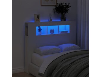 vidaXL Hoofdeinde met LED - Wit - 34% Korting