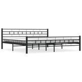 VidaXL Bedframe Staal Zwart 200x200cm - 57% Korting!