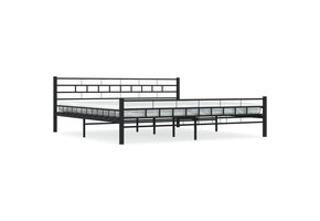 vidaXL Bedframe Staal Zwart 200x200 cm | 41% Korting
