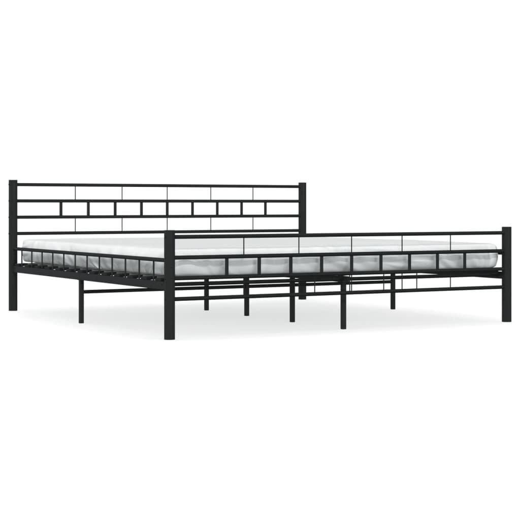VidaXL Bedframe Staal Zwart 200x200cm - 57% Korting!