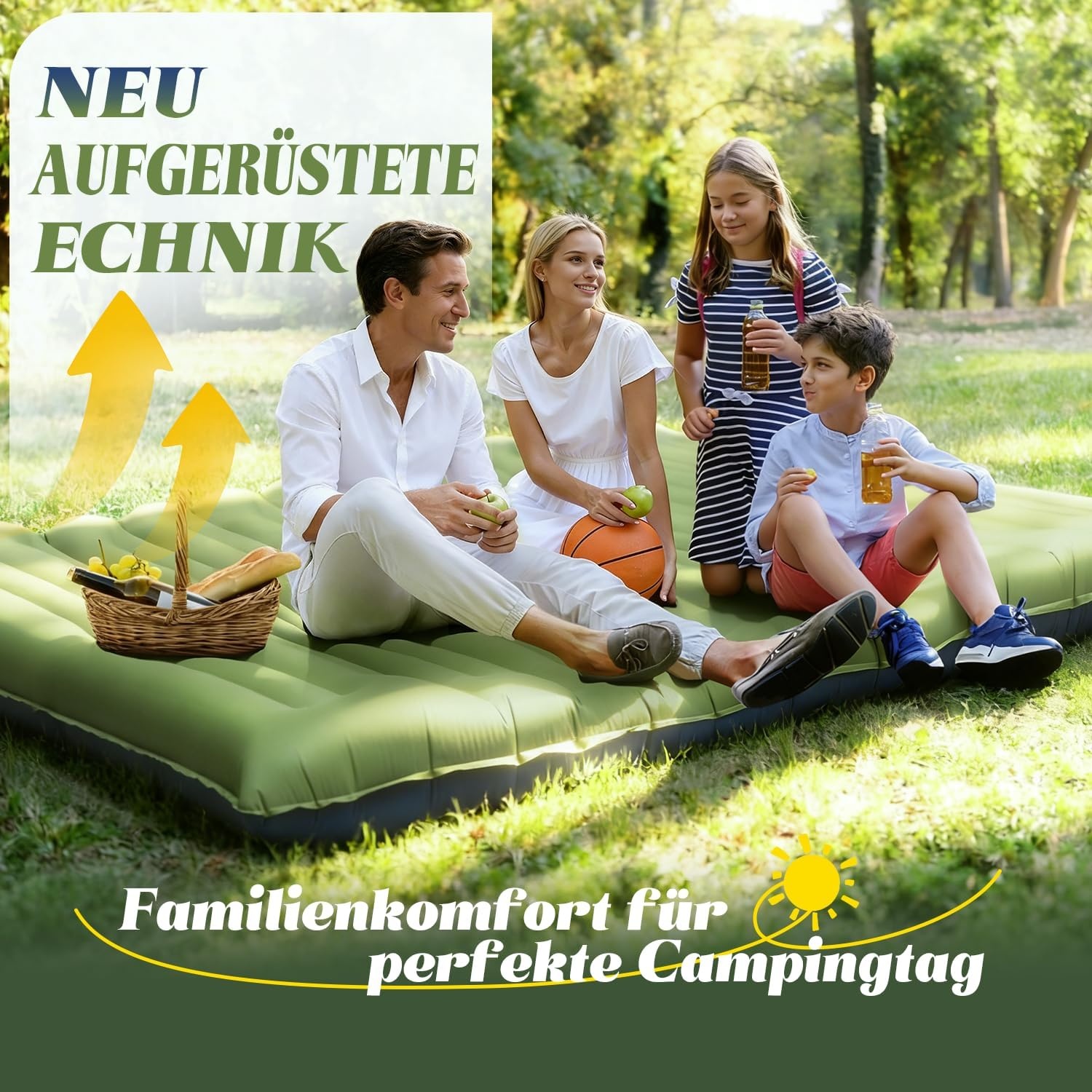 Dubbele Zelfopblaasbare Slaapmat 12cm Dik met Voetpomp & Kussen (34% Korting)