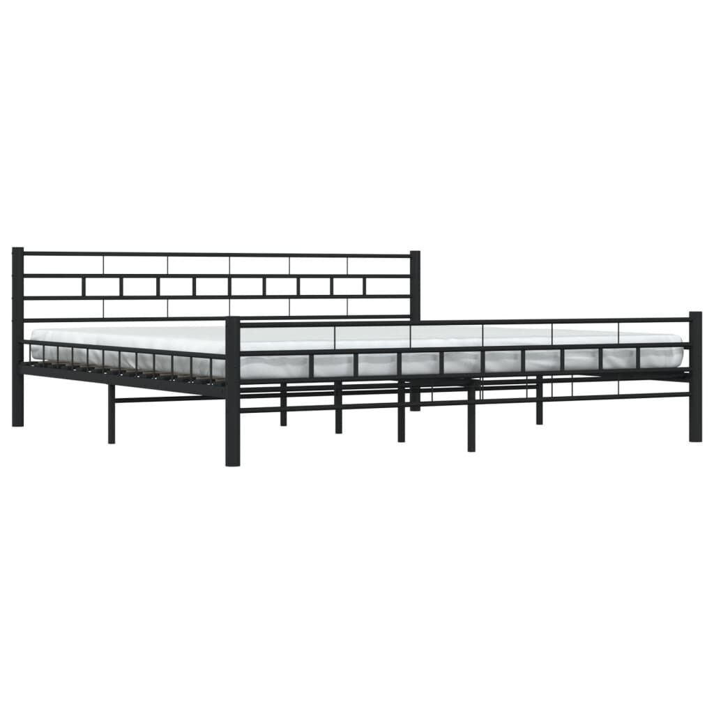 VidaXL Bedframe Staal Zwart 200x200cm - 57% Korting!