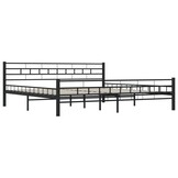 VidaXL Bedframe Staal Zwart 200x200cm - 57% Korting!