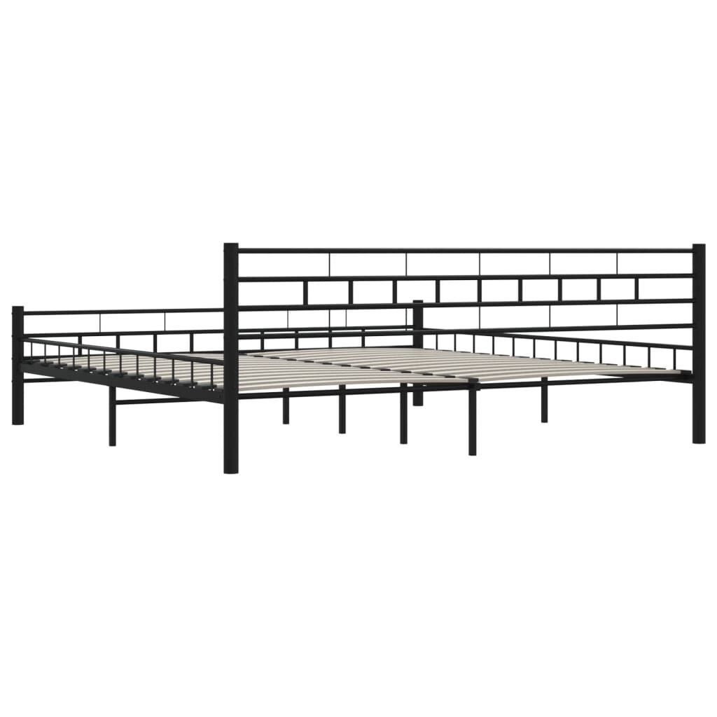 VidaXL Bedframe Staal Zwart 200x200cm - 57% Korting!