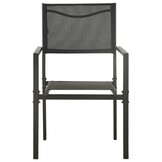 vidaXL Tuinstoelen (2 st.) - Textileen & Staal - Zwart/Antraciet - 34% Korting
