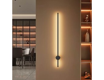 Lange Zwarte LED Wandlamp 97cm - 51% Korting!