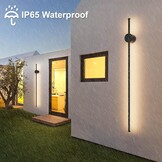 Lange Zwarte LED Wandlamp 97cm - 51% Korting!