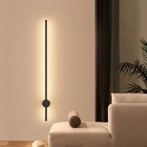 Lange Zwarte LED Wandlamp 97cm - 51% Korting!