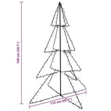 VidaXL Kegelkerstboom 240 LED's - 115x150cm - 73% Korting!