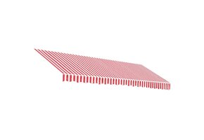 VidaXL Vervangingsdoek Luifel Rood/Wit 4,5x3m (61% Korting)