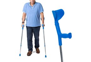 Verstelbare Aluminium Krukken (2x) - Blauw - 46% Korting