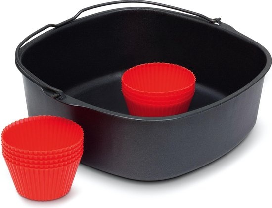Airfryer Ovenschaal & Bakblik met 5 Muffinvormen