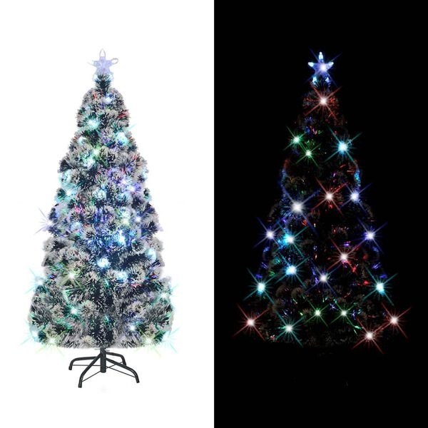 vidaXL Glasvezel Kerstboom 210cm met LED - 56% Korting!