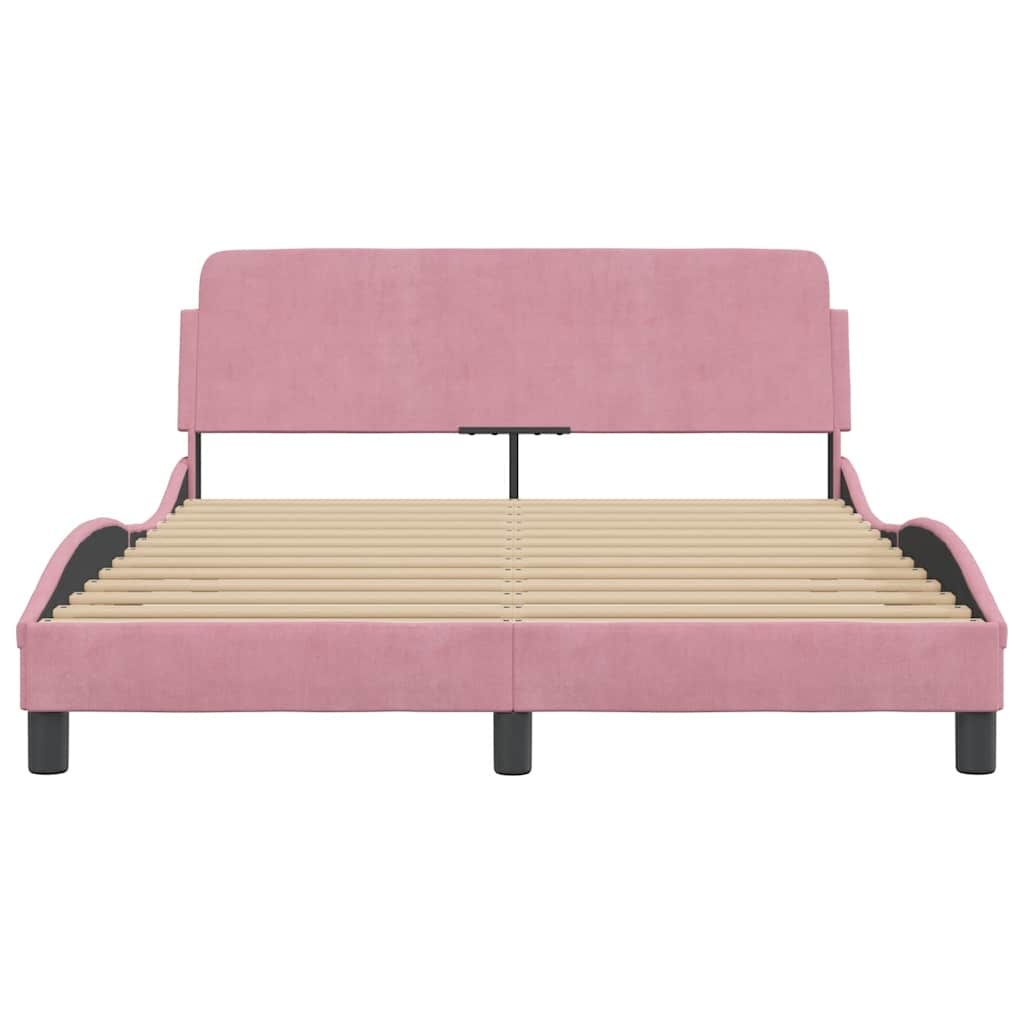 Retrotje: VidaXL Fluweel Bedframe Roze 120x200cm - 41% Korting