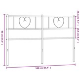 vidaXL Hoofdbord Metaal Zwart 160 cm - 44% Korting!