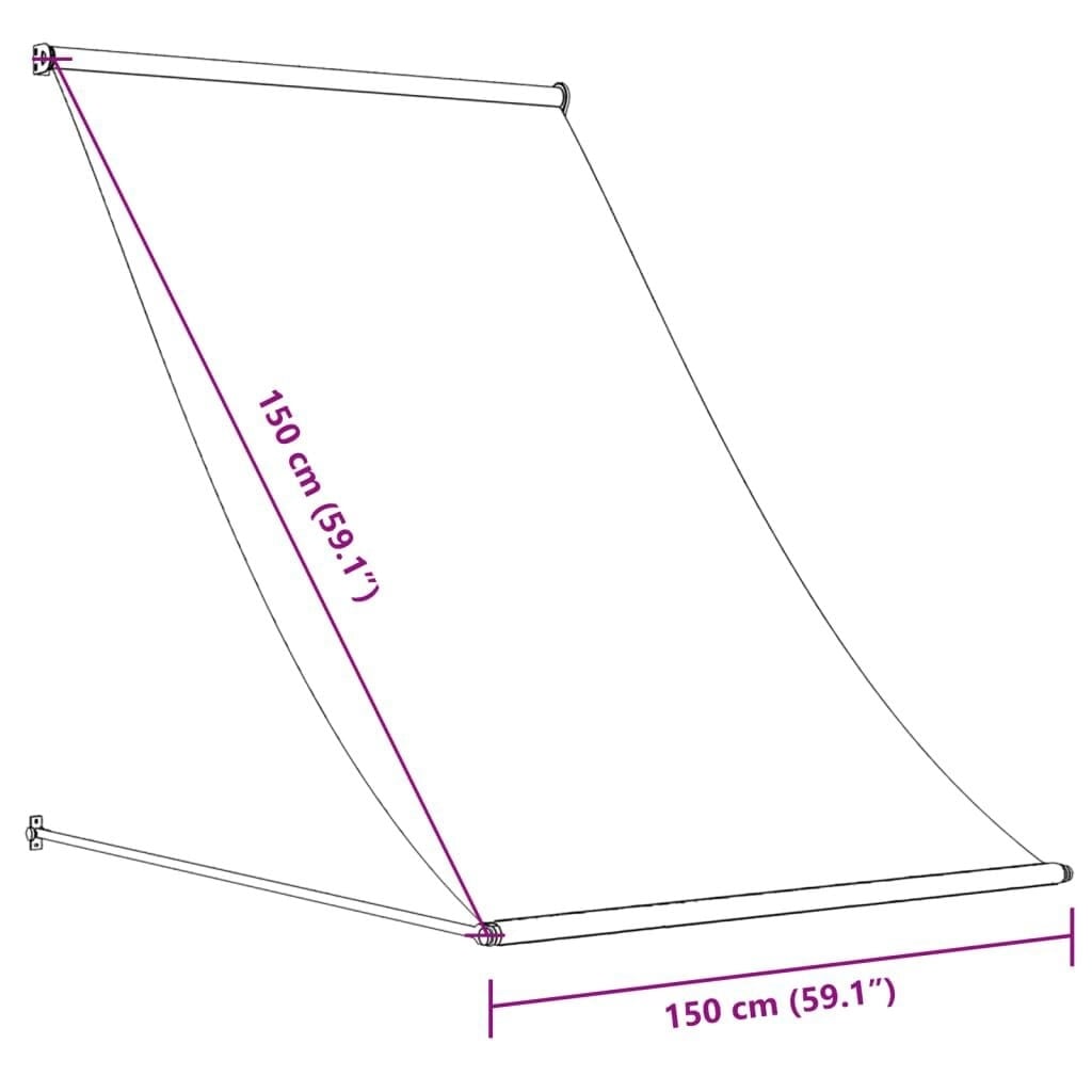 Uittrekbare Luifel 150x150 cm Antraciet - 59% Korting