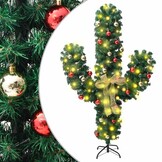 vidaXL Kerstcactus 210cm met Standaard & LED's - 56% Korting!
