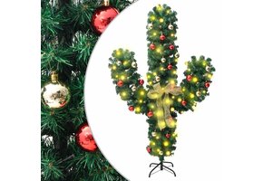 vidaXL Kerstcactus 210cm met Standaard & LED's - 56% Korting!