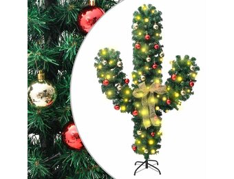 vidaXL Kerstcactus 210cm met Standaard & LED's - 56% Korting!