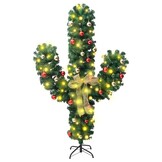 vidaXL Kerstcactus 210cm met Standaard & LED's - 56% Korting!