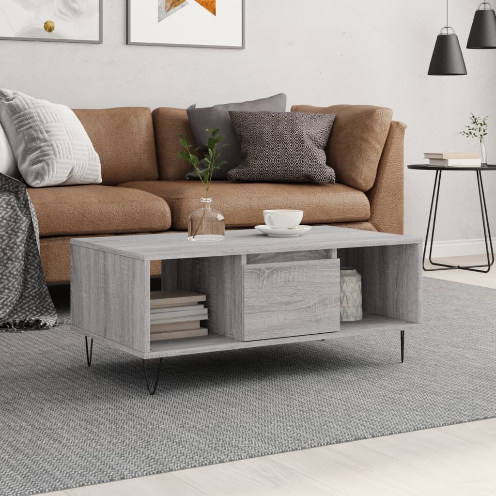 vidaXL Salontafel Grijs Sonoma 68% Korting!