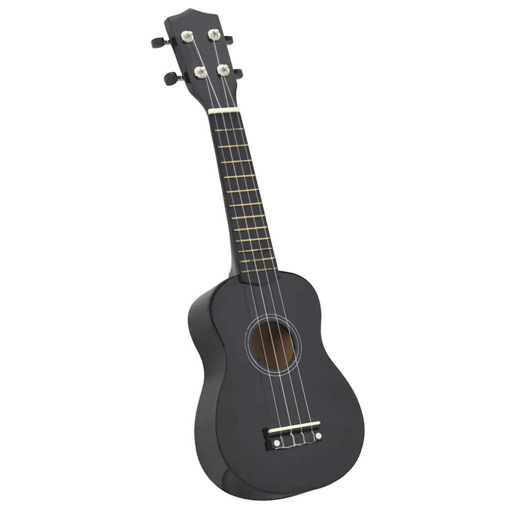 28% Korting! VidaXL Kinder Ukulele Sopraan 21'' Zwart