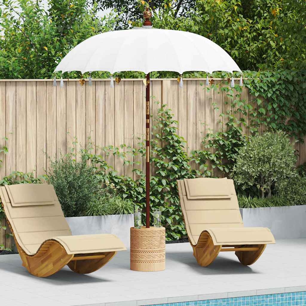 vidaXL Balinese Parasol Crème - 35% Korting!