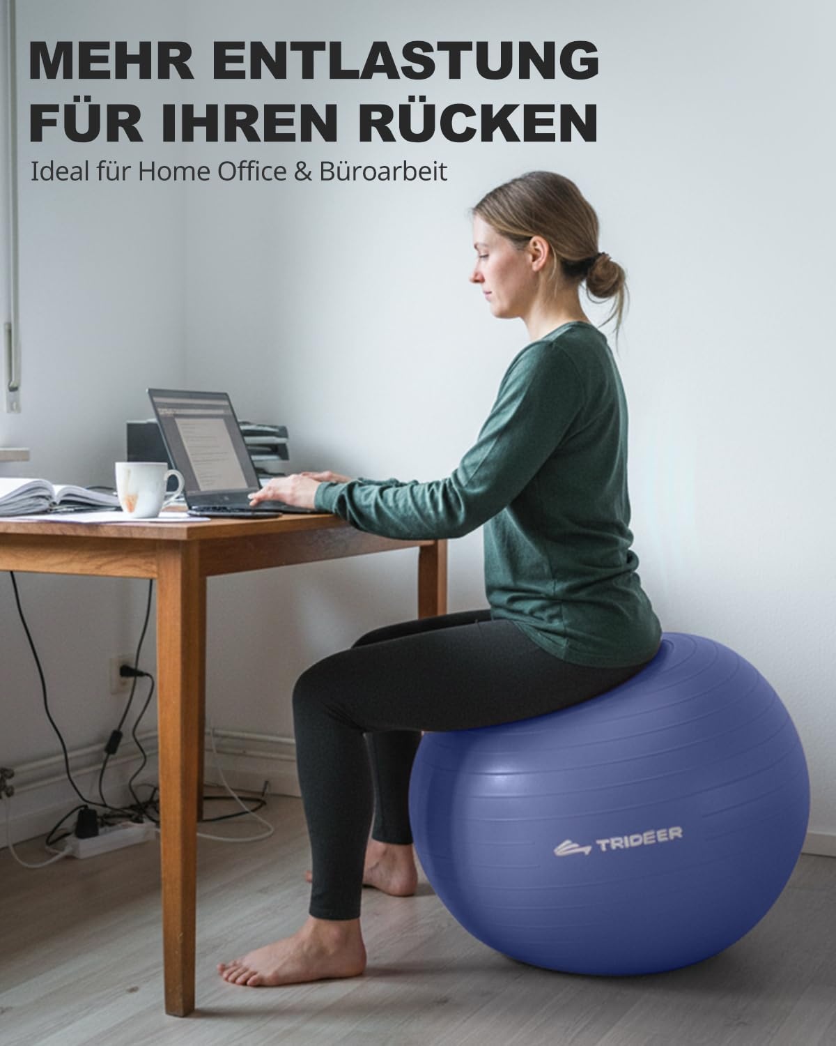 Trideer Yogabal - diverse maten & kleuren | 32% Korting