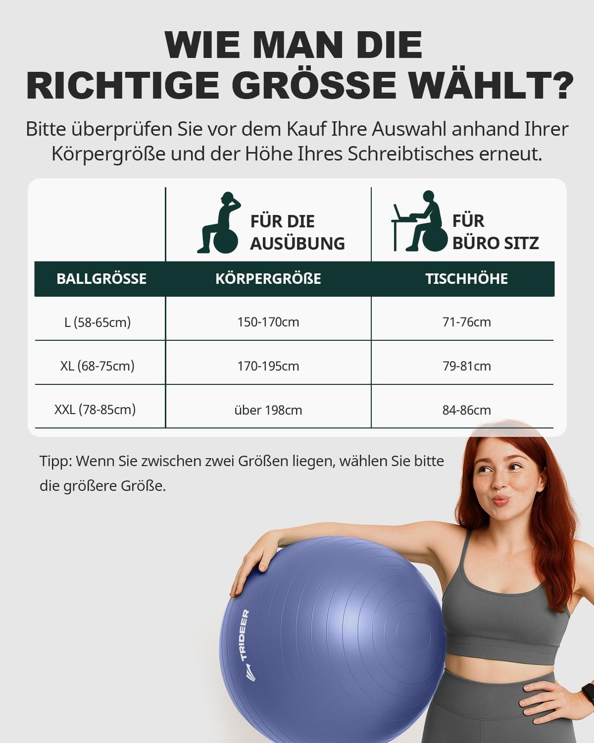 Trideer Yogabal - diverse maten & kleuren | 32% Korting