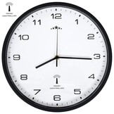 Radiogestuurde Wandklok 31 cm Wit/Zwart - 55% Korting