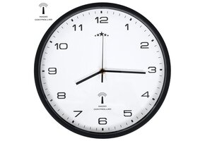 vidaXL Wandklok Radiogestuurd 31cm Wit/Zwart - 46% Korting!