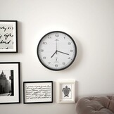 Radiogestuurde Wandklok 31 cm Wit/Zwart - 55% Korting