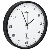 Radiogestuurde Wandklok 31 cm Wit/Zwart - 55% Korting