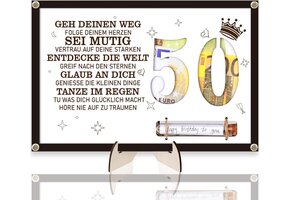 Geldcadeau Fotolijst 50 Jaar (Man/Vrouw) - Compleet Cadeauset