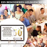 Cadeau voor 50e Verjaardag Man/Vrouw: Geldcadeau & Fotolijst met Persoonlijke Boodschap