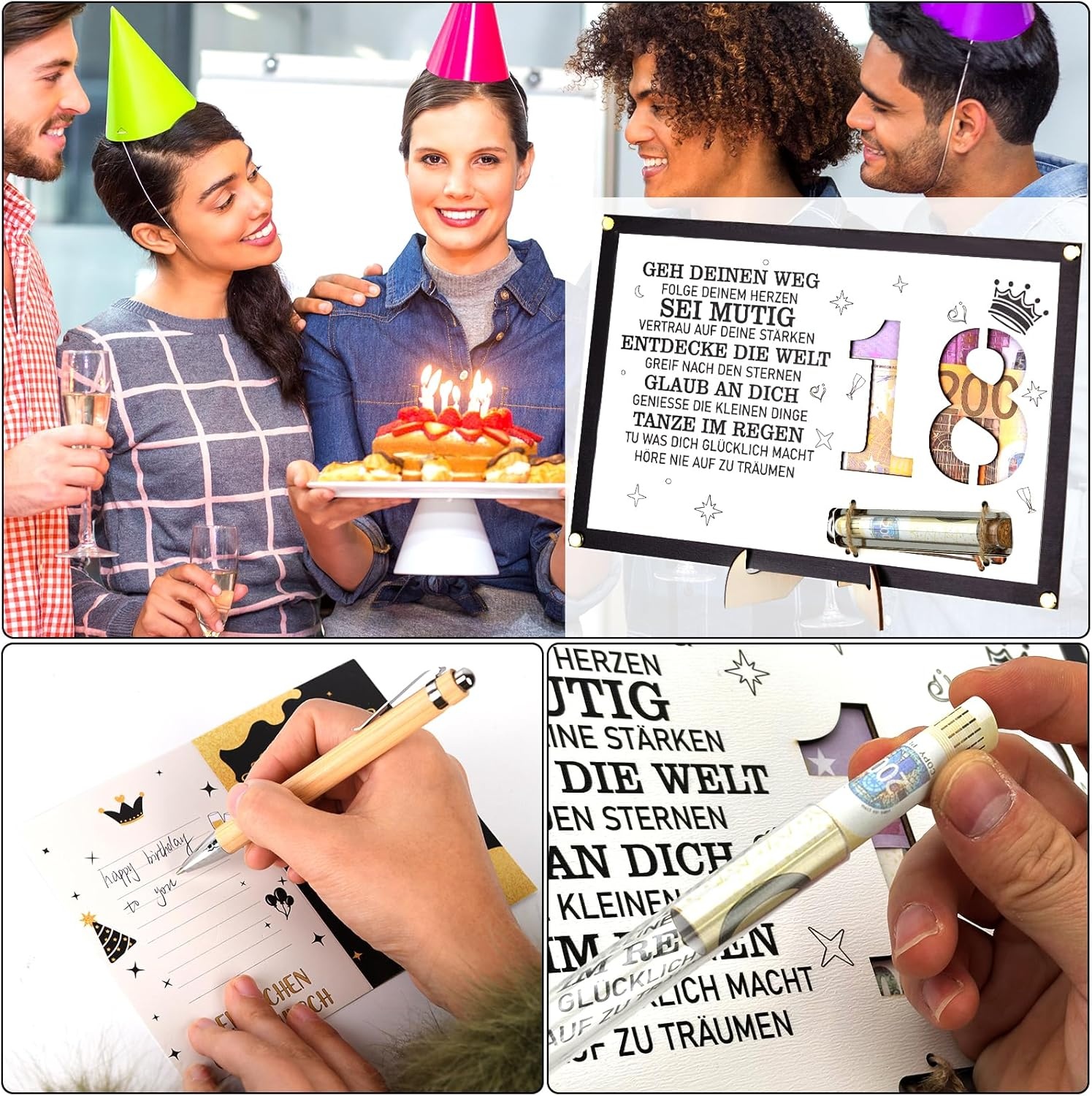 Cadeau voor 50e Verjaardag Man/Vrouw: Geldcadeau & Fotolijst met Persoonlijke Boodschap