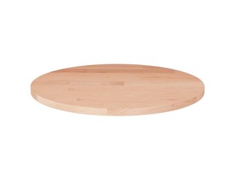 VidaXL Massief Eiken Tafelblad Ø50cm - Onbehandeld - 33% Korting!