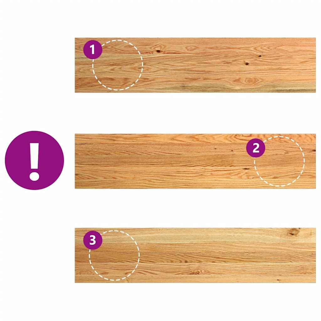 vidaXL Vensterbanken 2 st 110x30x2 cm massief eikenhout lichtbruin