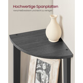 Hoekplank 4-laags ladderplank industrieel design houtskoolgrijs matzwart 33.4x33.4x125 cm