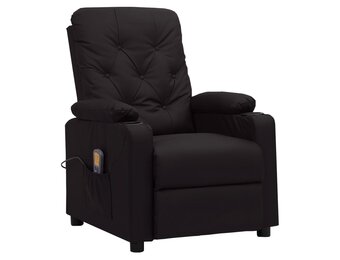 vidaXL Massagestoel Leerlook Zwart - 47% Korting