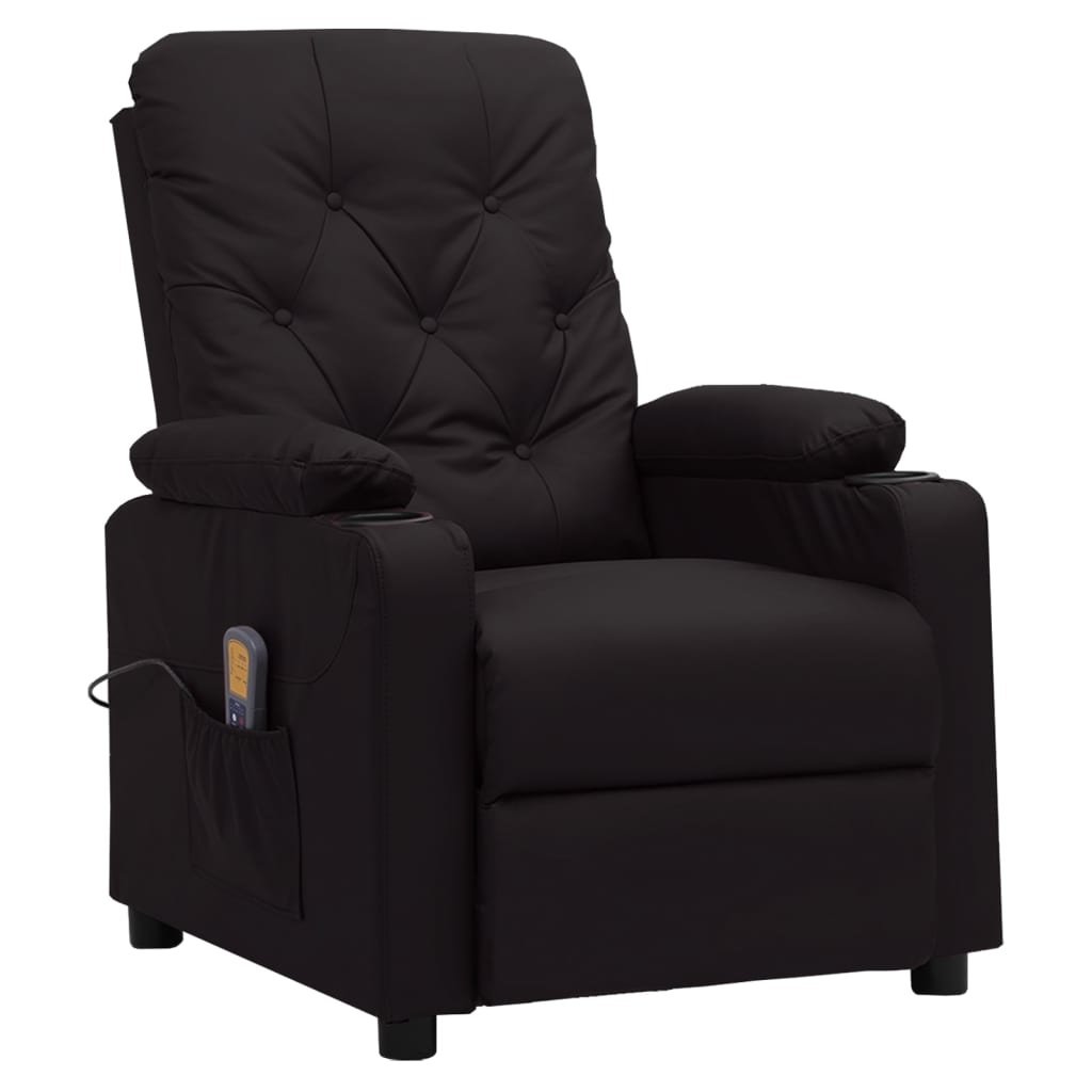 vidaXL Massagestoel Leerlook Zwart - 47% Korting