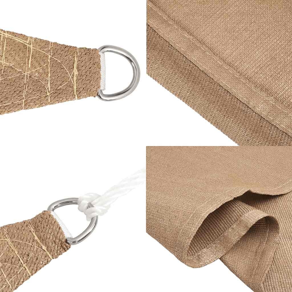 VidaXL Zonnezeil Taupe 2.5x4m HDPE - 74% Korting!