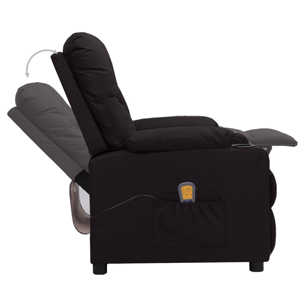 vidaXL Massagestoel Leerlook Zwart - 47% Korting