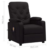 vidaXL Massagestoel Leerlook Zwart - 47% Korting