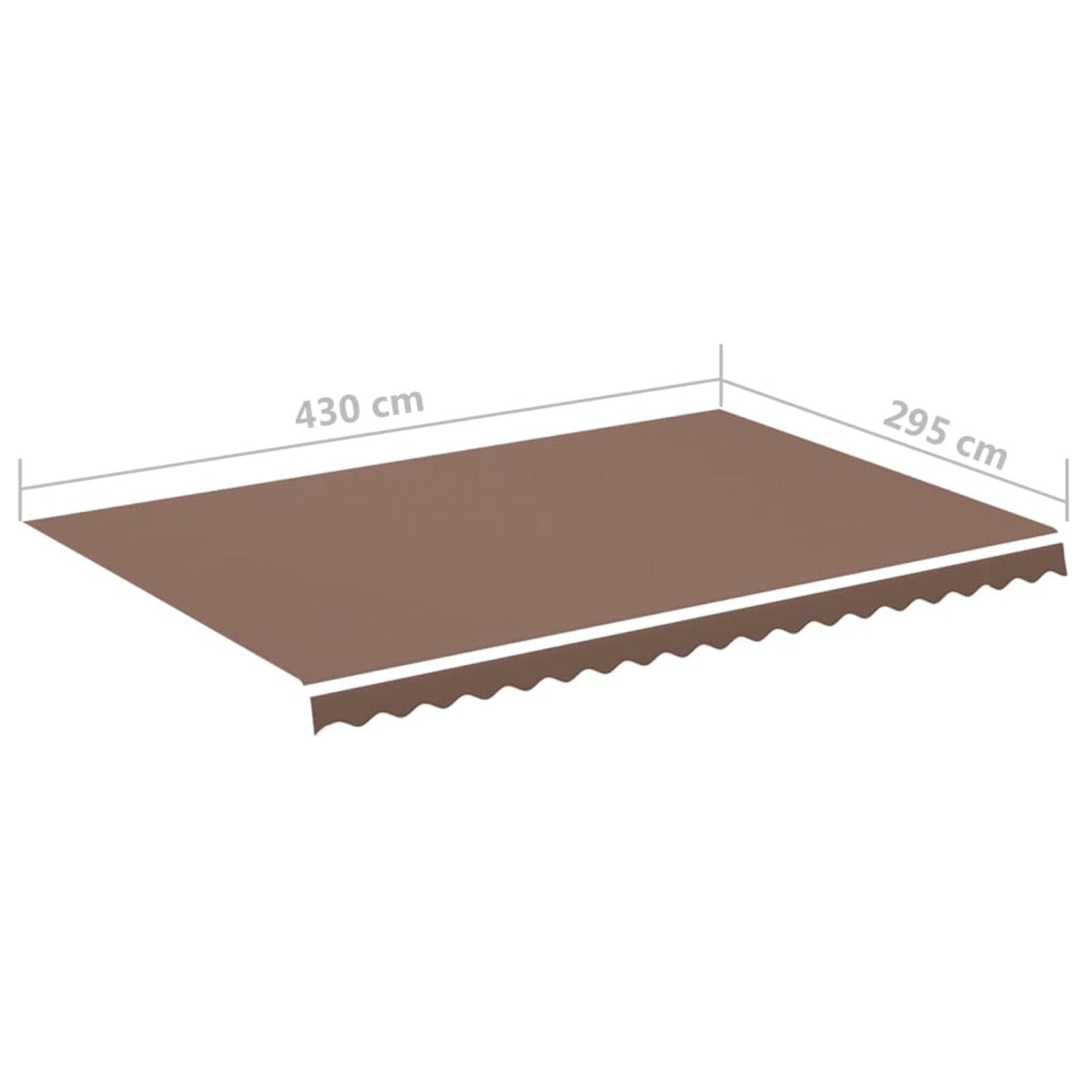 VidaXL Luifeldoek Vervanging 4.5x3m Bruin - 61% Korting