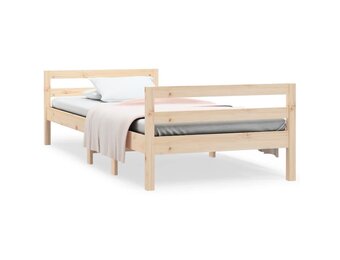 VidaXL Grenenhouten Bedframe 75x190cm - 47% Korting