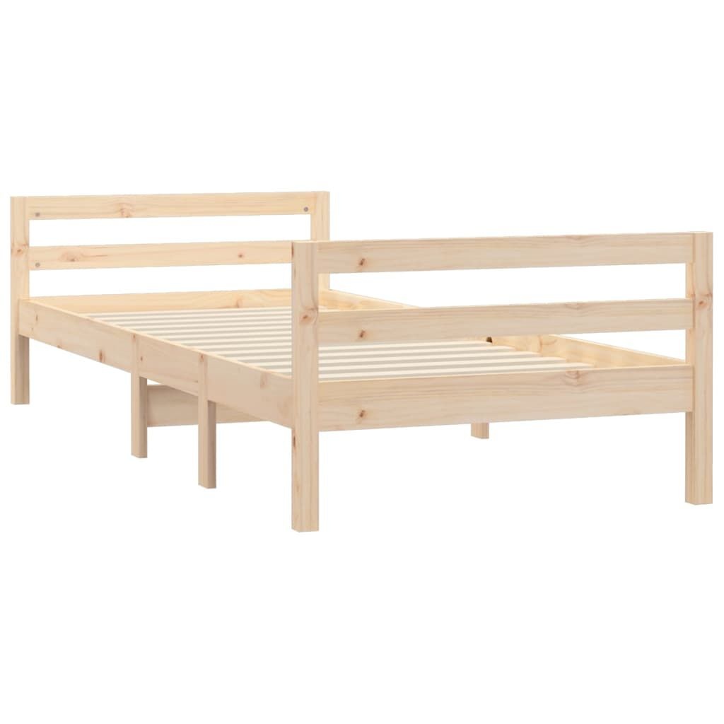 VidaXL Grenenhouten Bedframe 75x190cm - 47% Korting